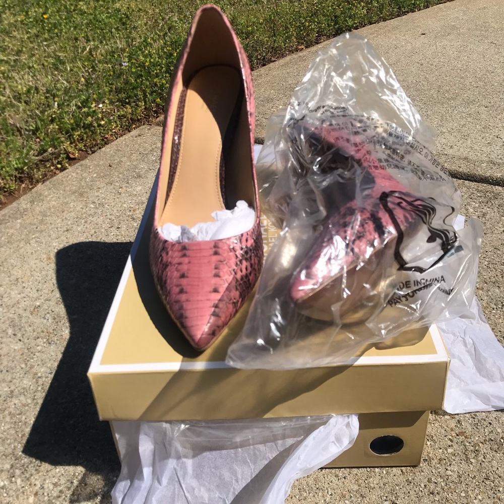 Michael Kors snakeskin pumps